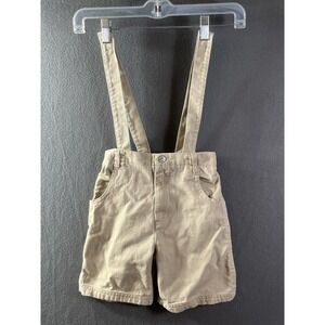 Pokemon Vintage Kids Youth Khaki Shortalls Short Overalls Size 6